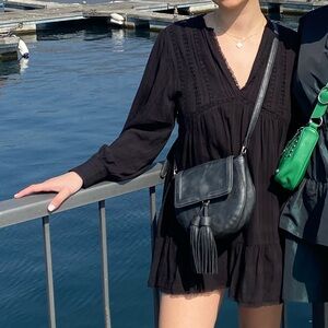 Zara Black Lace Detail Top